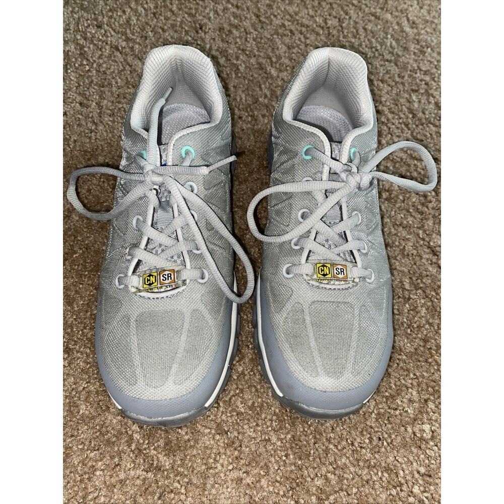Nautilus Womenβs Grey Safety Toe Athletic Shoe Size 8 Wide Lace